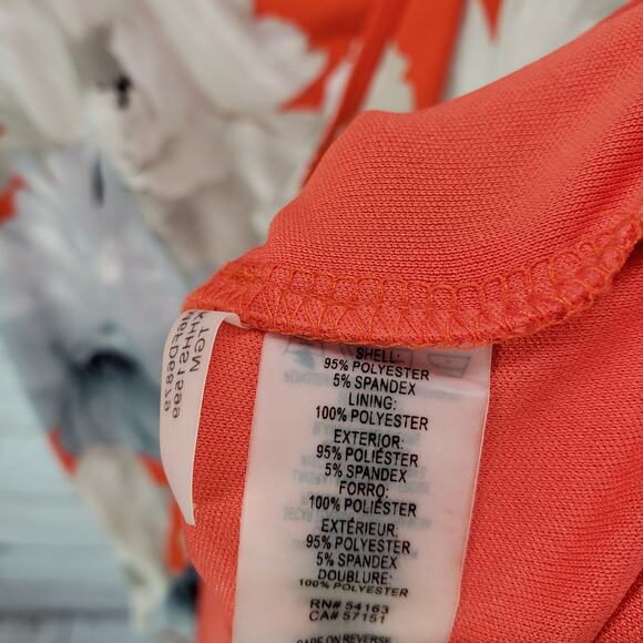 Calvin Klein Women's Floral Ruched Faux Wrap Sleeveless Dress Size Medium - Picture 8 of 14